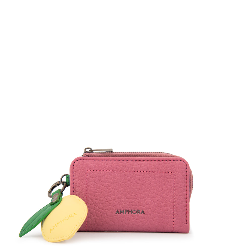 Billetera simple lima pequeña rosado claro