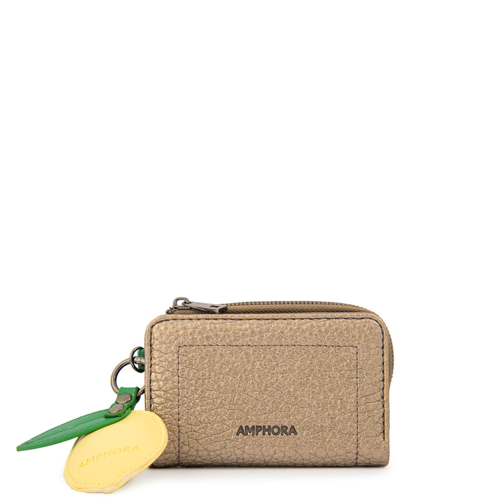 Billetera simple lima pequeña plateado