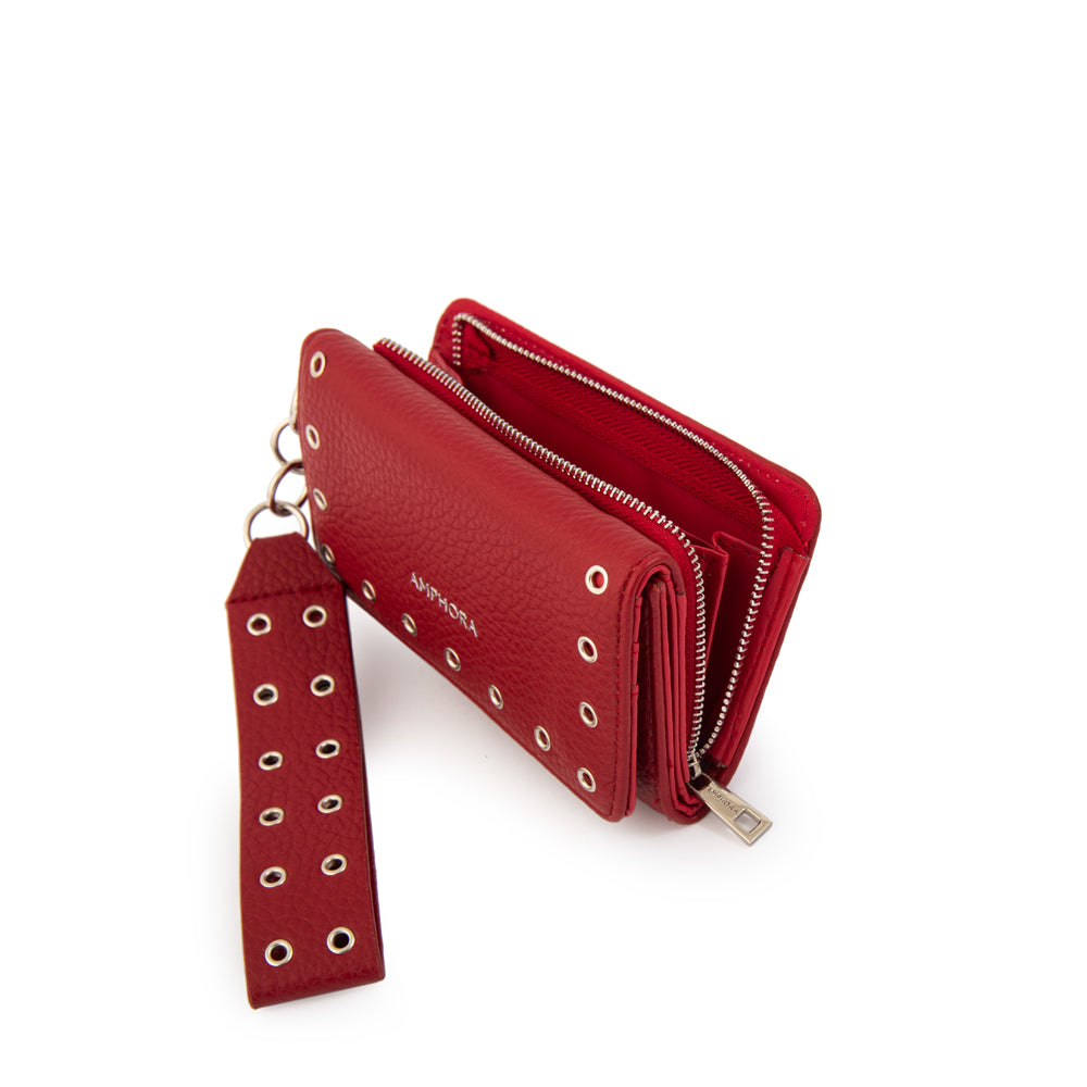 Billetera catrina mediana rojo