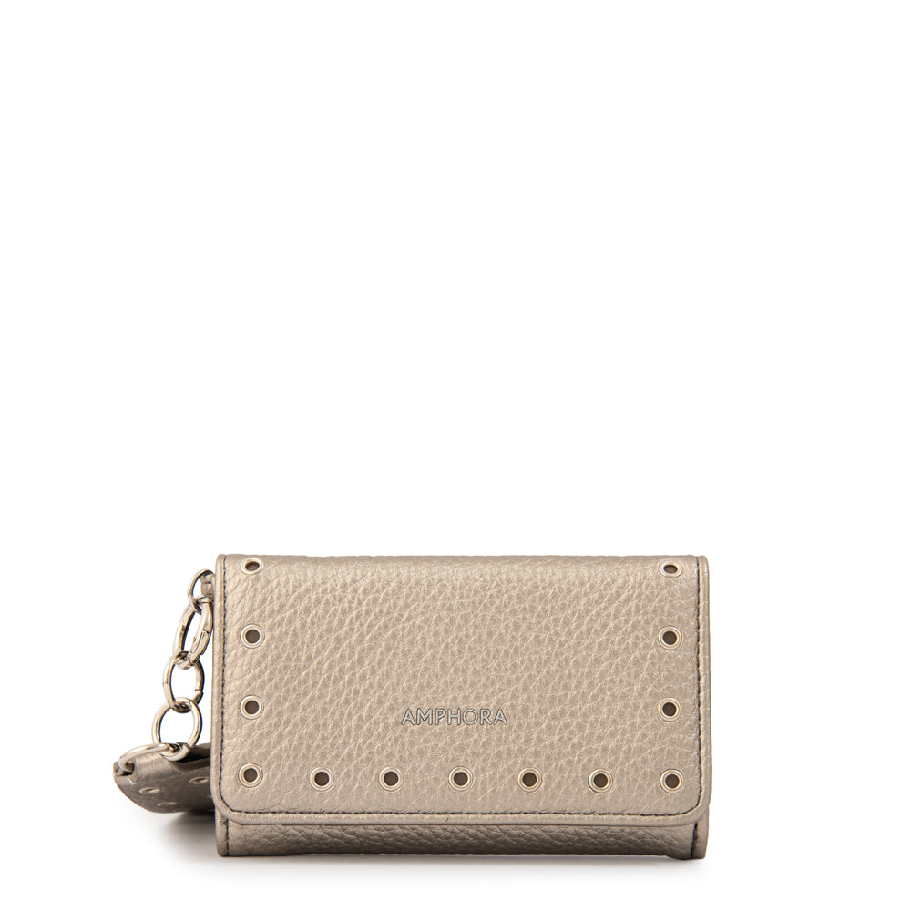 Billetera catrina mediana plateado oscuro