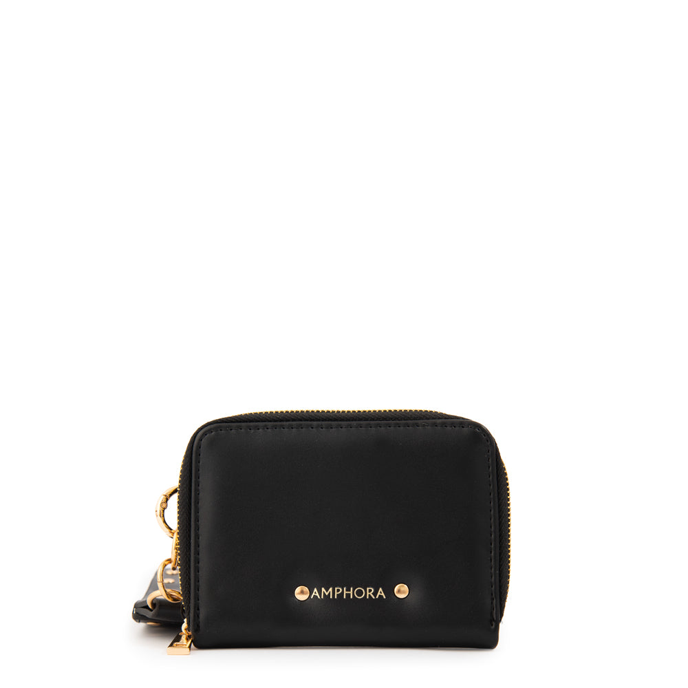 Billetera estuche ebra pequeña negro