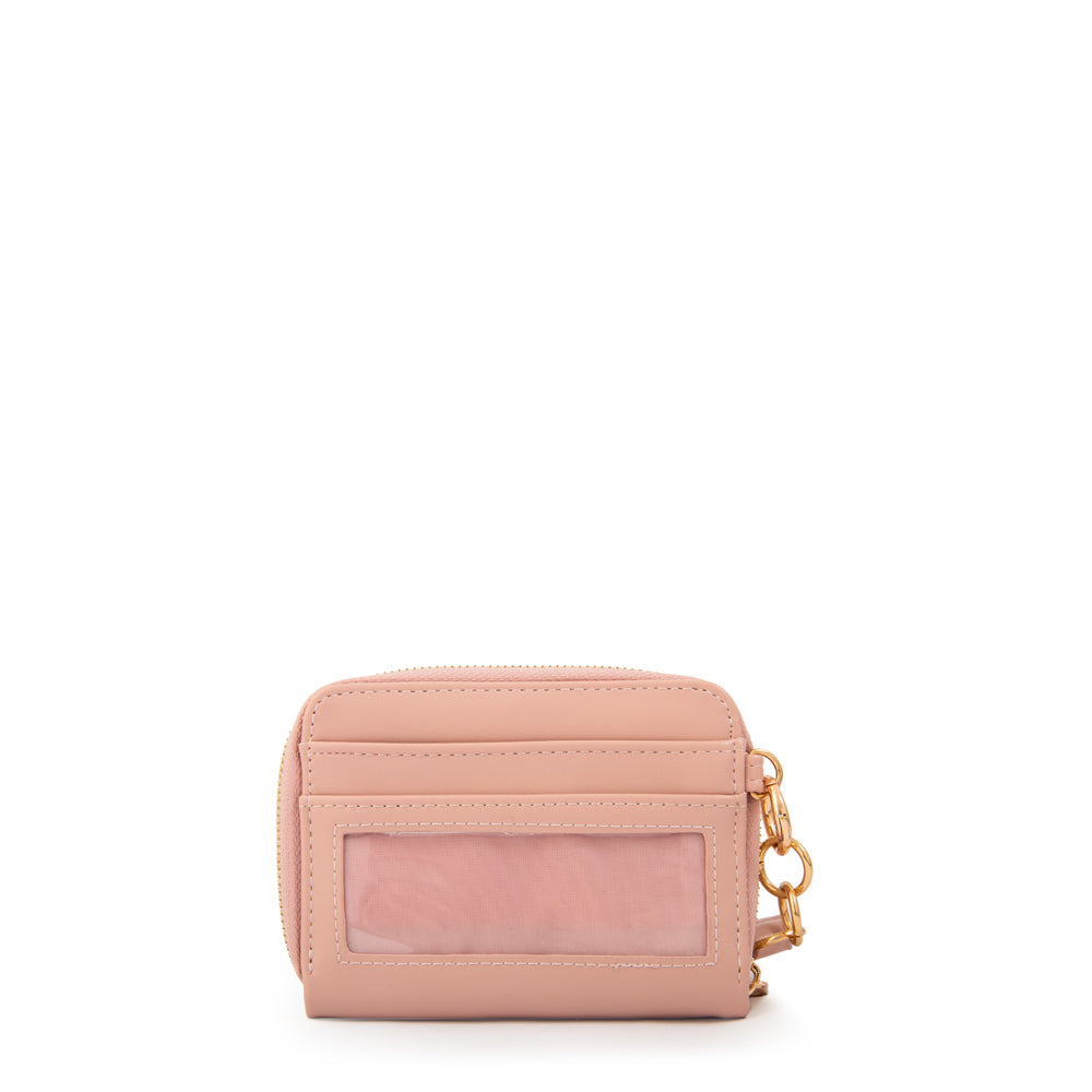 Billetera estuche ebra pequeña rosa viejo