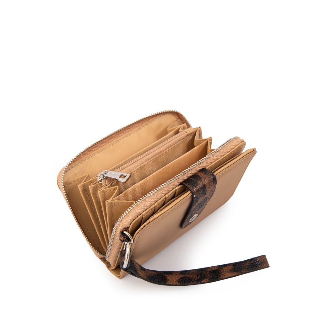Billetera lily pequeña beige