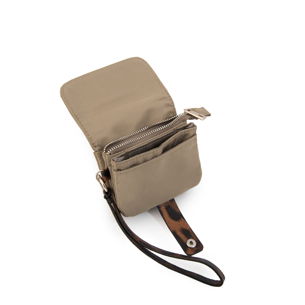 Monedero tarjetero lily verde oliva