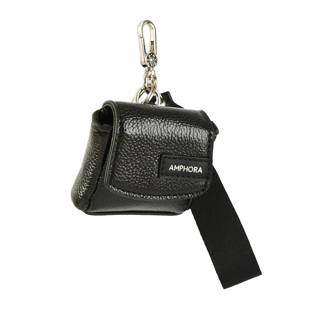 Hanging monedero metallique negro