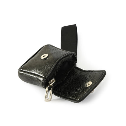 Hanging monedero metallique negro