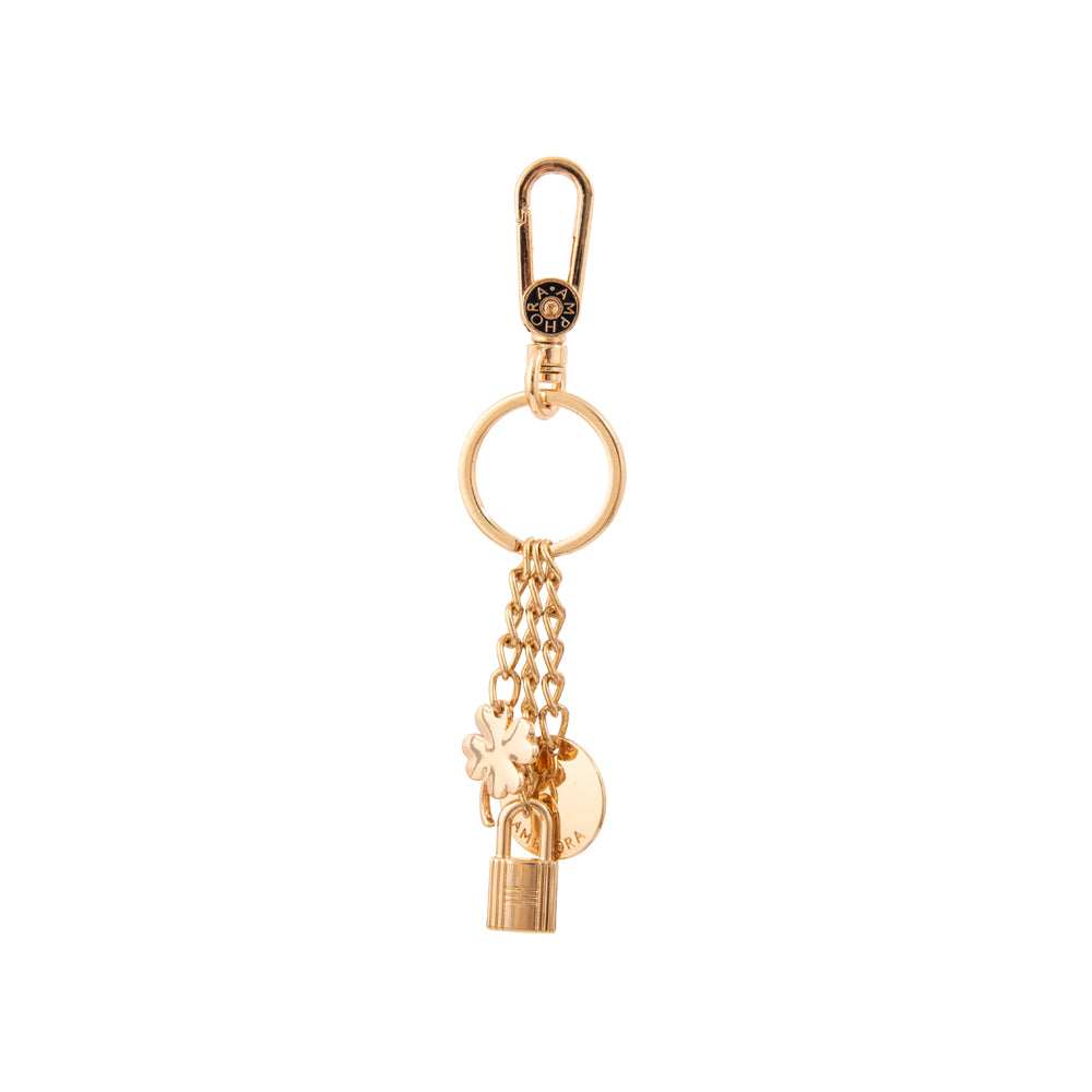 Hanging llavero tria dorado claro