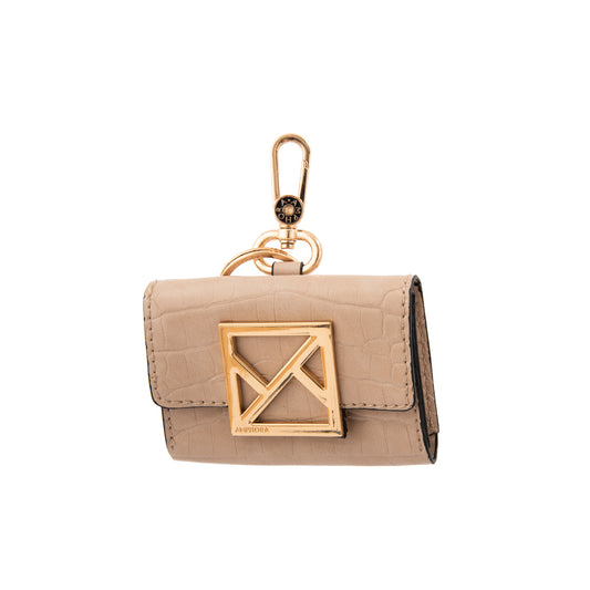 Hanging tarjetero cora pequeña beige