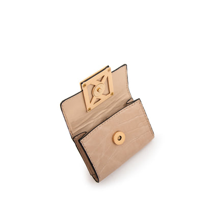 Hanging tarjetero cora pequeña beige