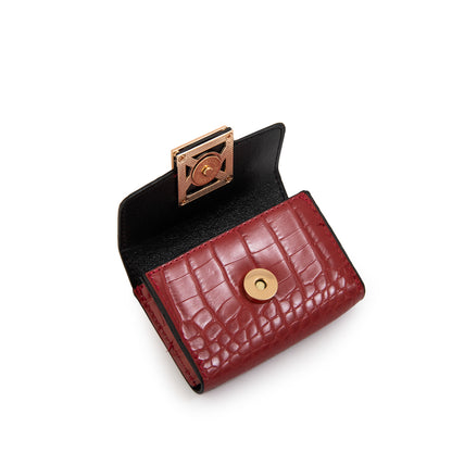 Hanging tarjetero cora pequeña rojo