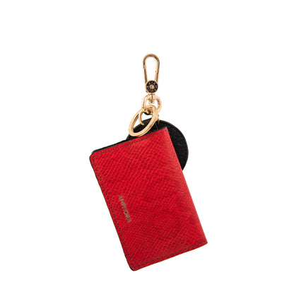 Hanging tarjetero con espejo lex rojo