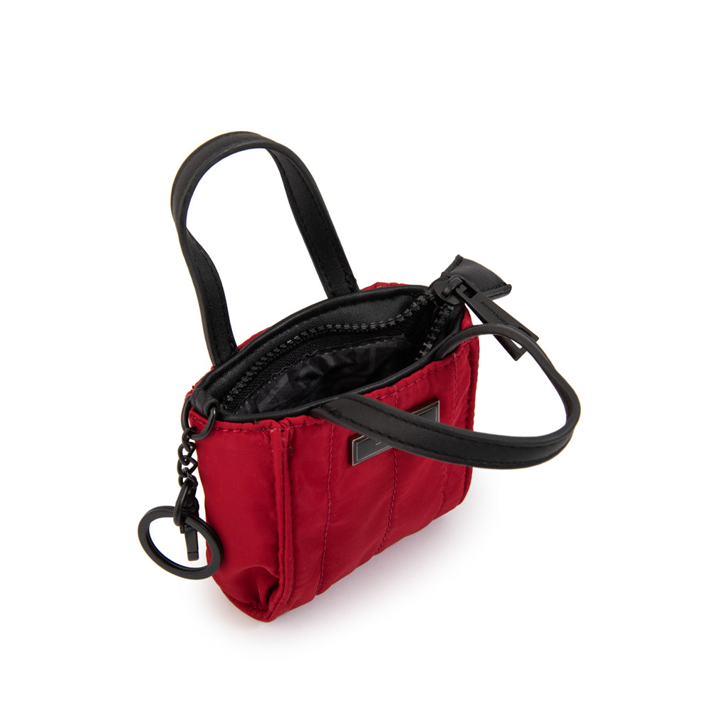 Hanging monedero atlas rojo oscuro