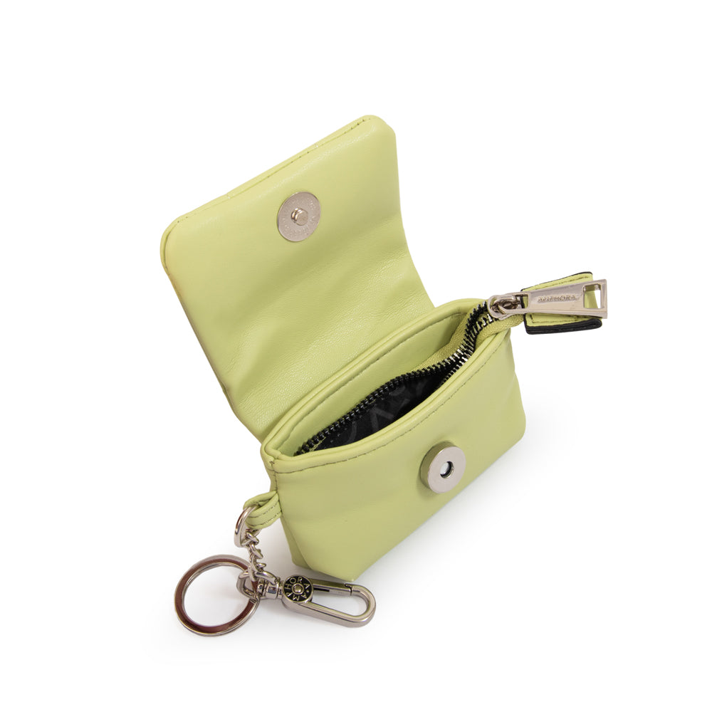 Hanging monedero aurora verde limon