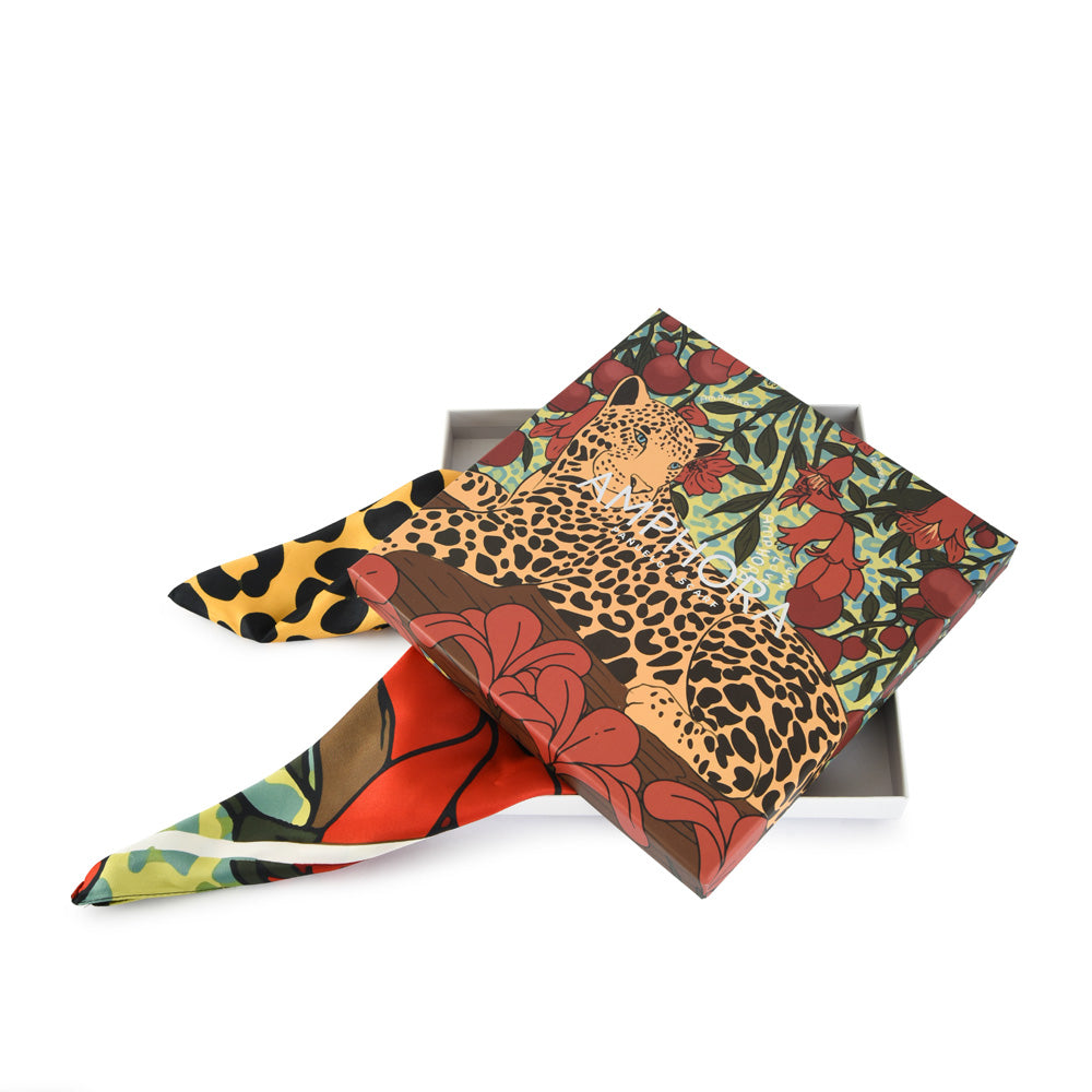 Pañuelo jungle grande rojo oscuro