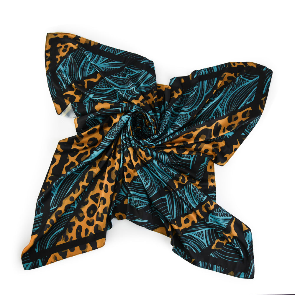 Pañuelo tiare petroleo oscuro