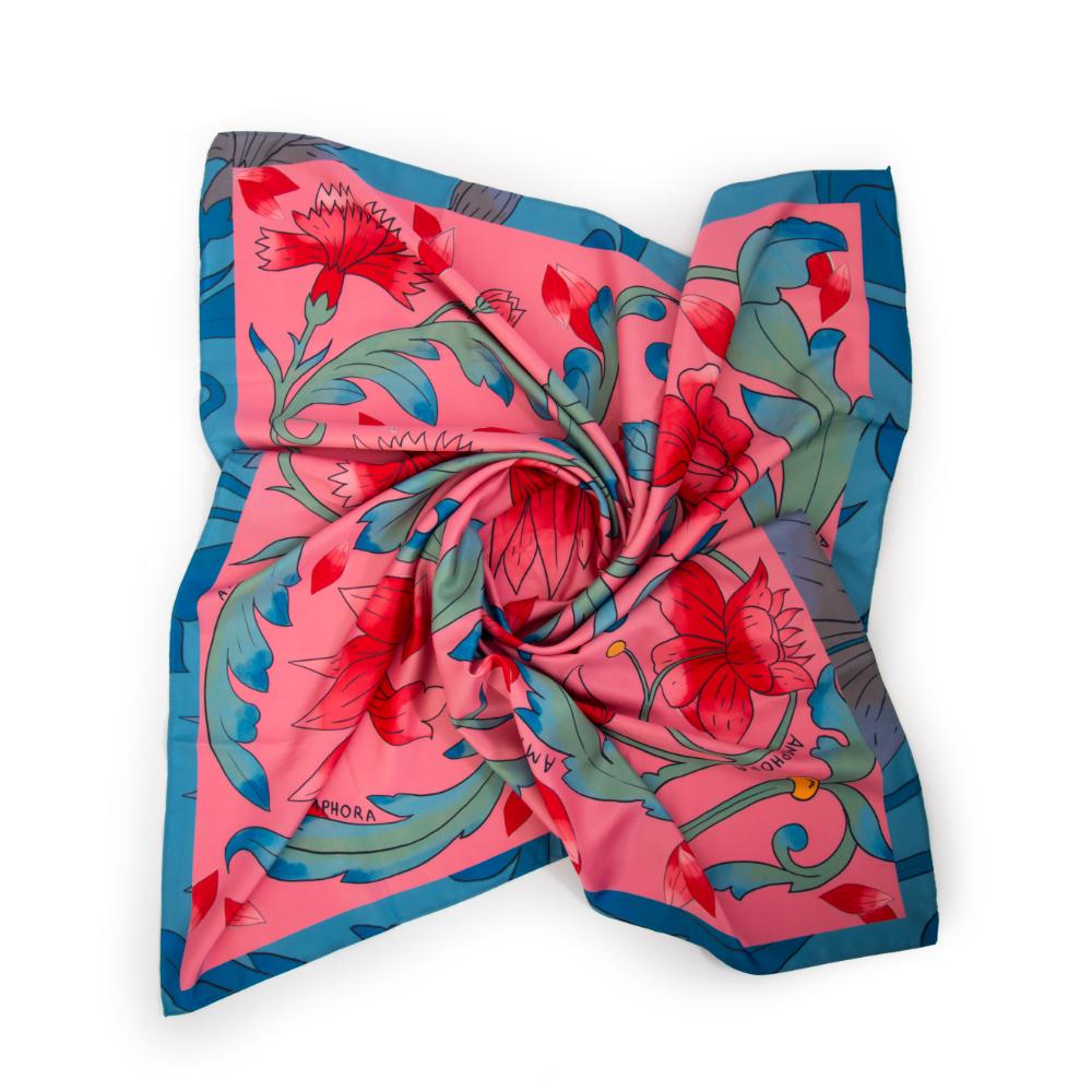 Pañuelo amapola rosado