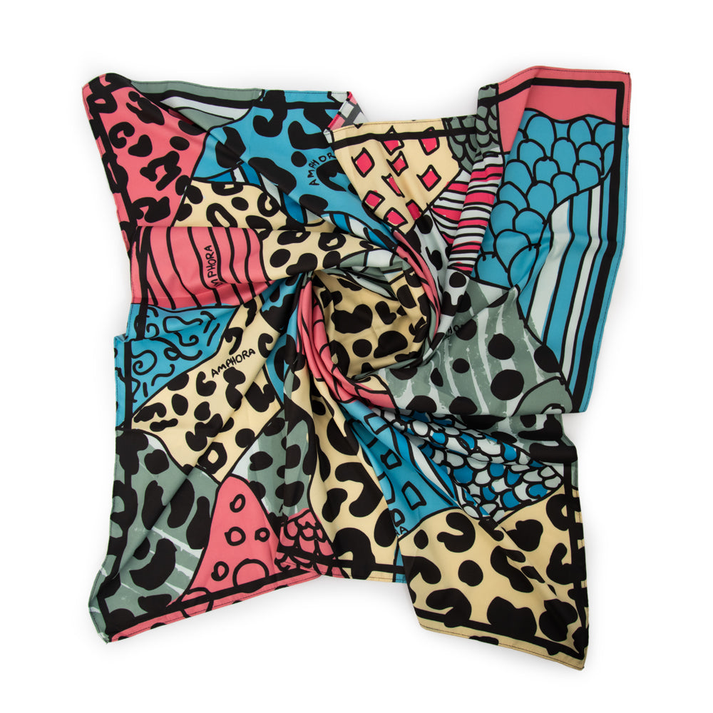 Pañuelo collage mediana mix color