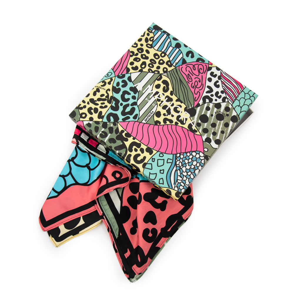 Pañuelo collage mediana mix color