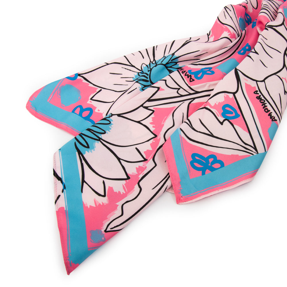 Pañuelo lirica rosa viejo