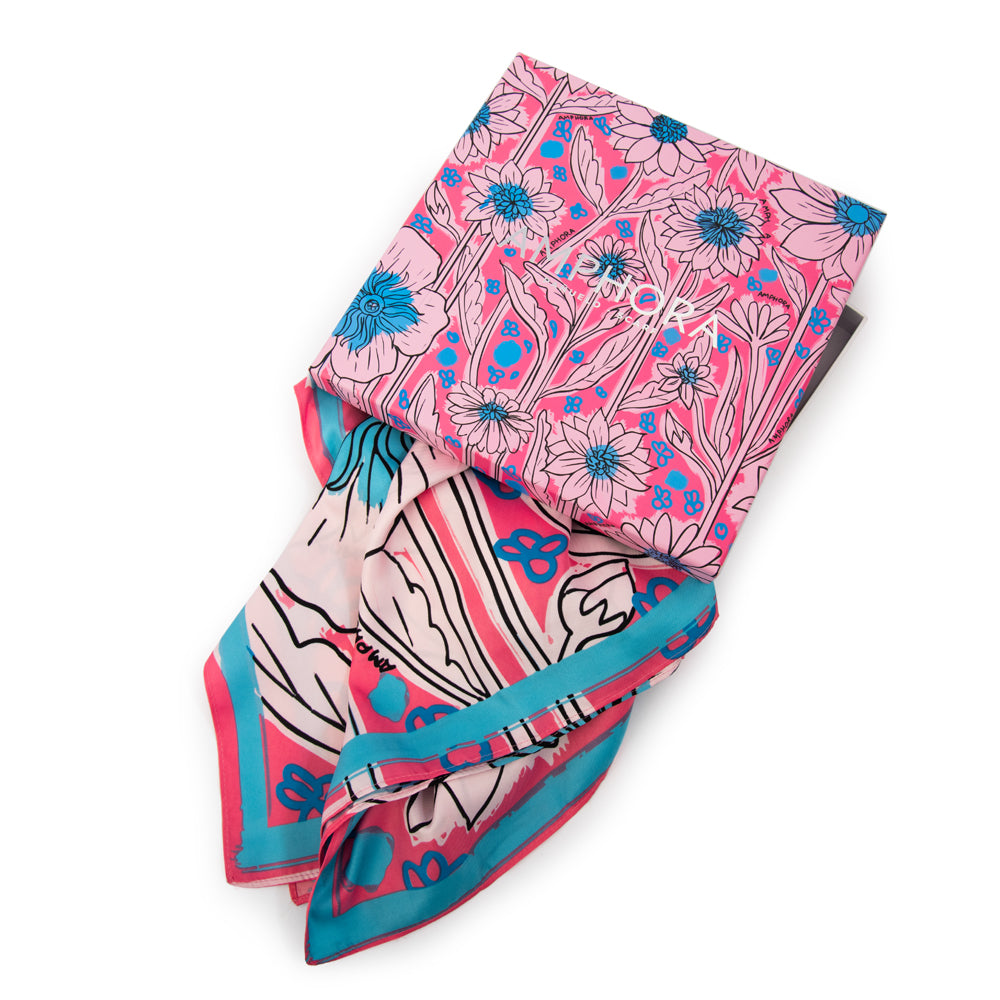 Pañuelo lirica rosa viejo