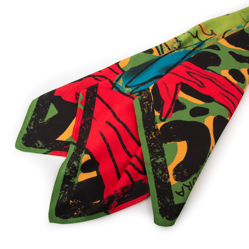 Pañuelo ninfa mediana verde oliva