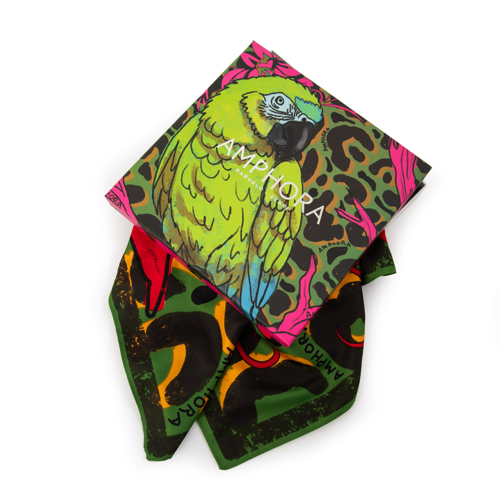 Pañuelo ninfa verde oliva
