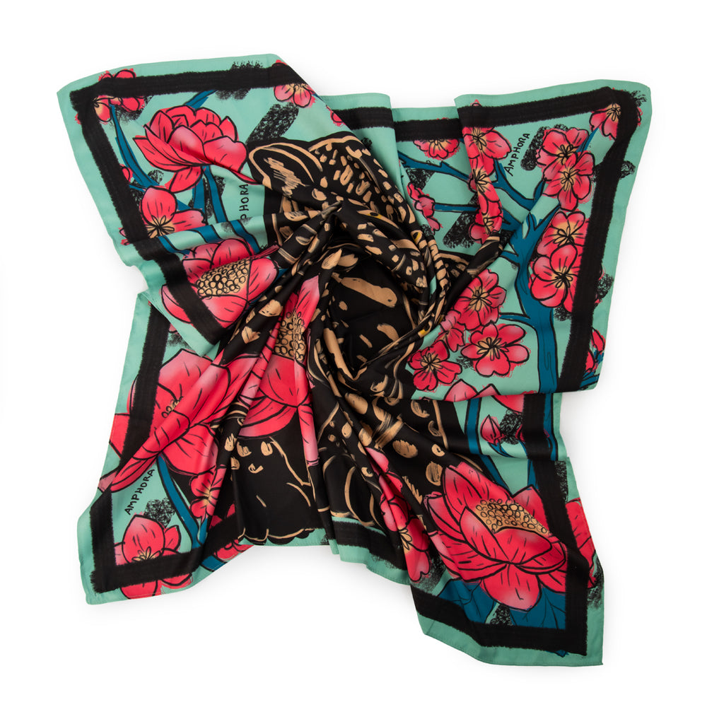 Pañuelo lotus mediana negro