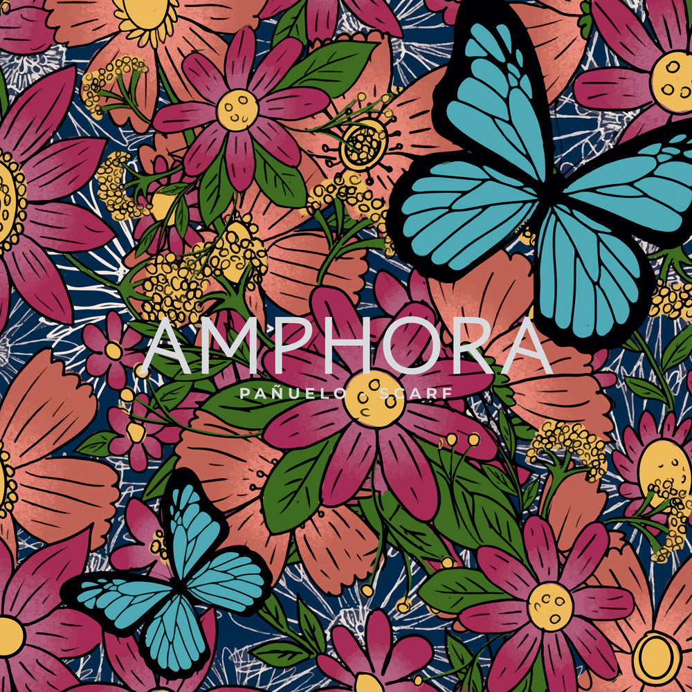 Pañuelo papillon berry