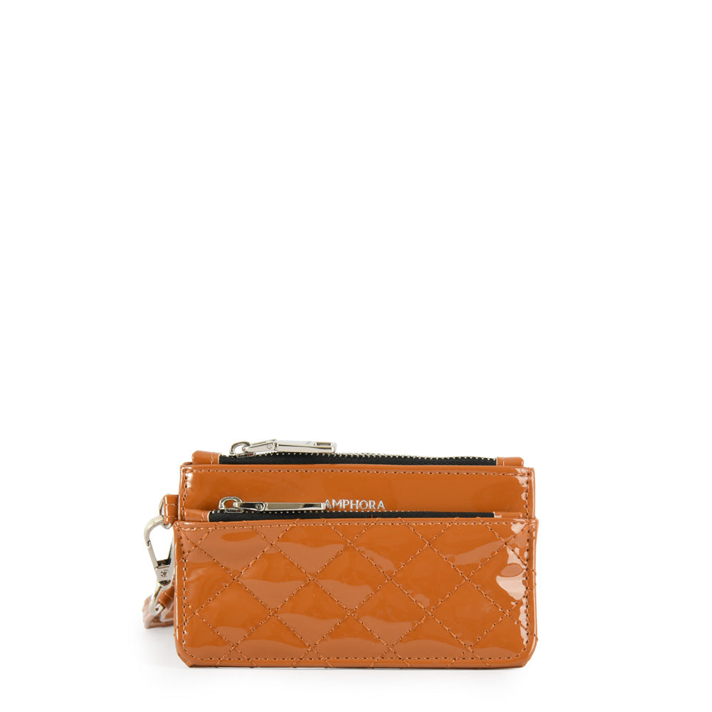 Monedero con bolsillo frontal arbre camel