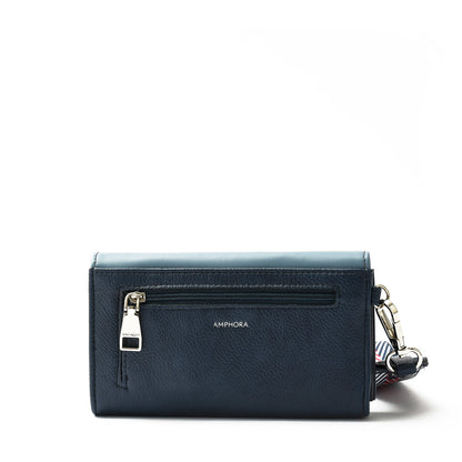 amphora bonne billetera acordeon mediano azul