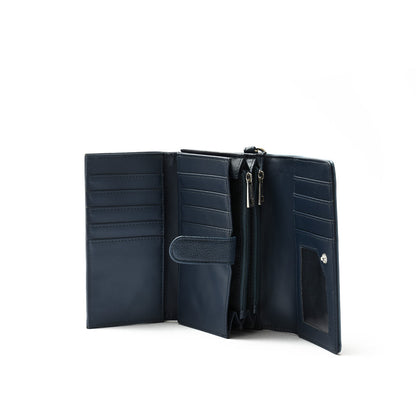 amphora bonne billetera acordeon mediano azul