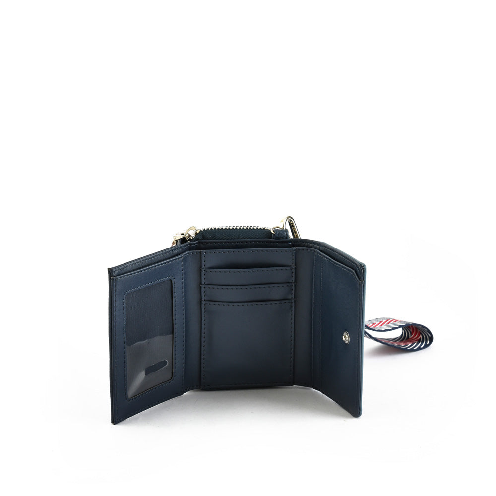 amphora bonne billetera cierre exterior chica azul