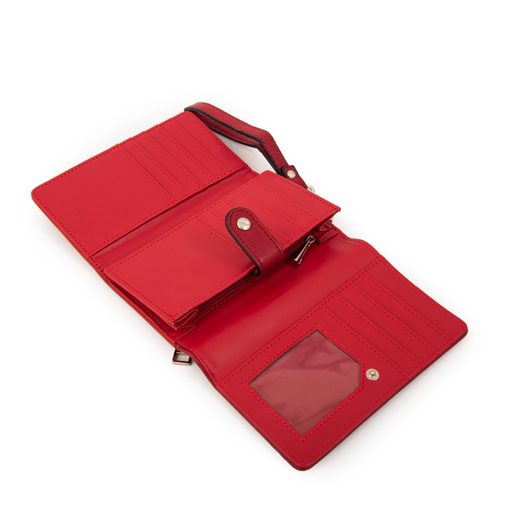 Billetera acordeon noix mediana rojo