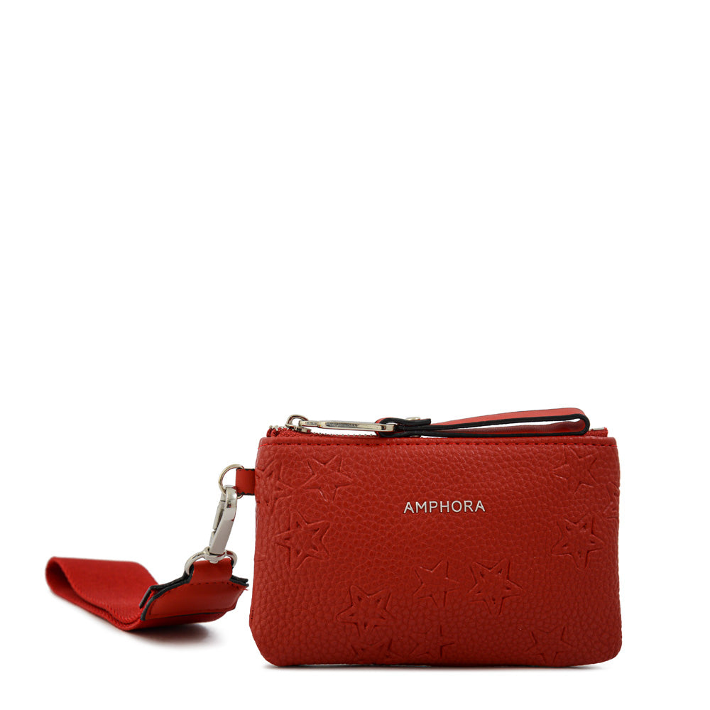 Monedero rectangular valera pequeña rojo