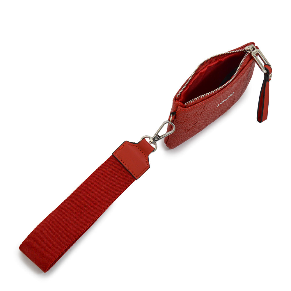 Monedero rectangular valera pequeña rojo