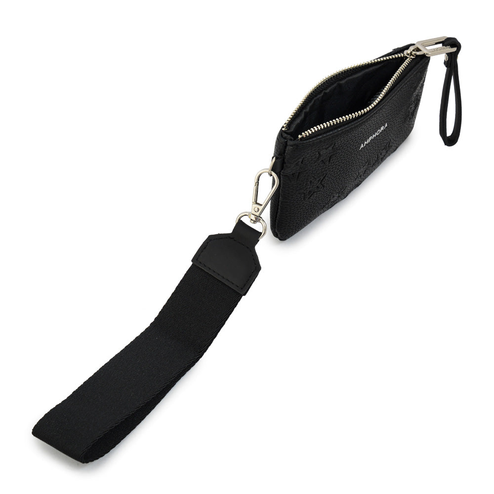 Monedero rectangular valera pequeña negro especial