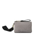 Monedero rectangular valera pequeña plateado oscuro