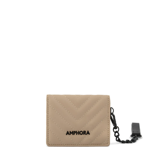 Tarjetero muller pequeña beige