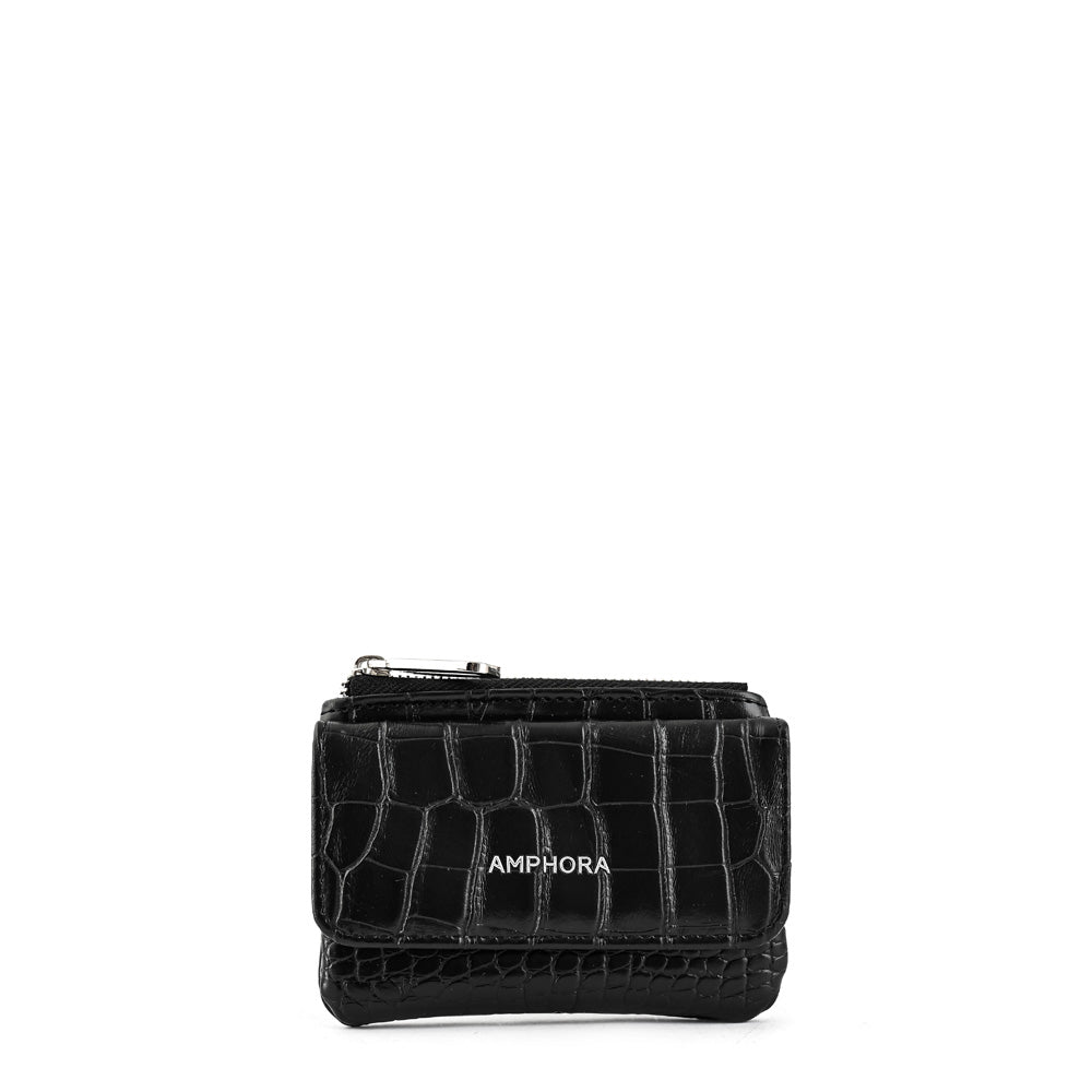 Monedero rectangular croccos negro