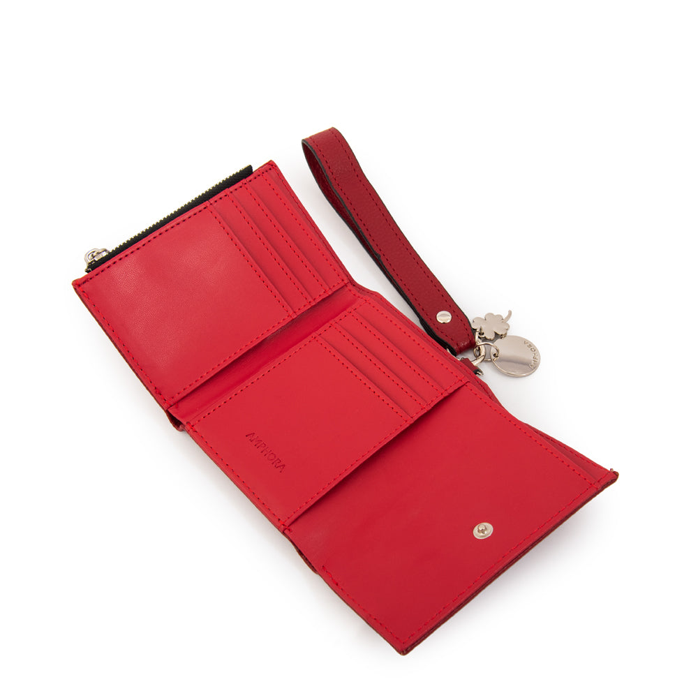 Billetera charms pequeña rojo