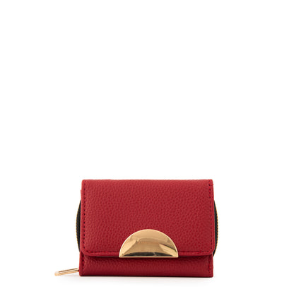 Billetera pequeña naty rojo oscuro