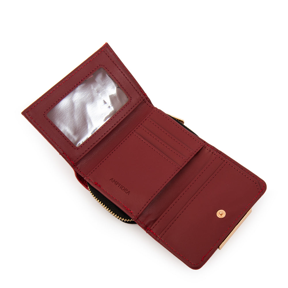 Billetera pequeña naty rojo oscuro
