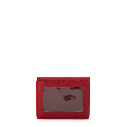 Tarjetero pequeña naty rojo oscuro