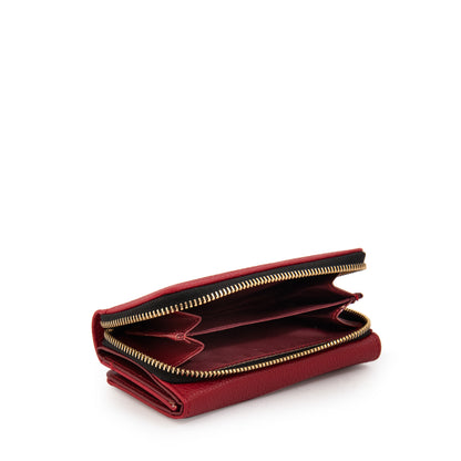 Billetera mediana naty rojo oscuro