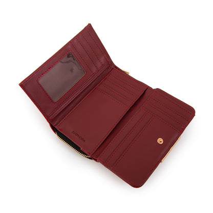 Billetera mediana naty rojo oscuro