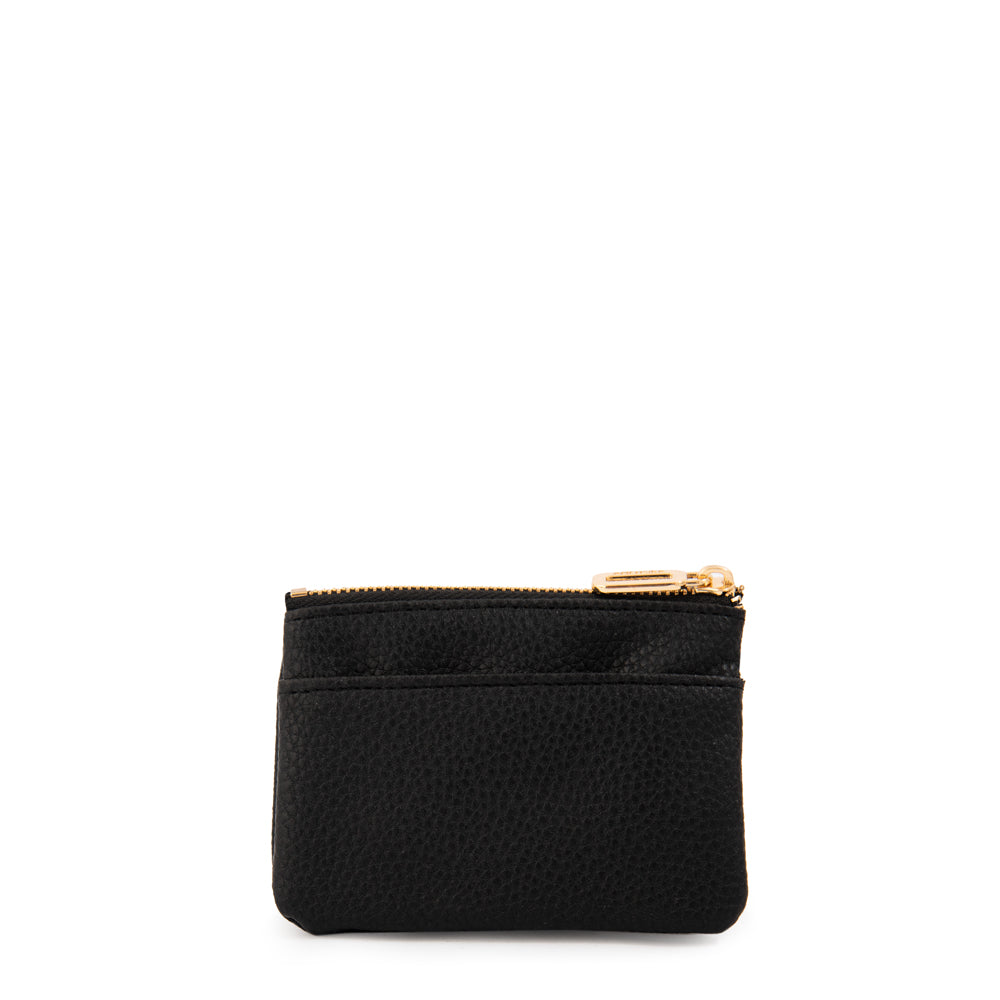 Monedero con bolsillo frontal pequeña naty negro