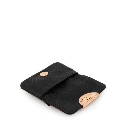 Monedero con bolsillo frontal pequeña naty negro