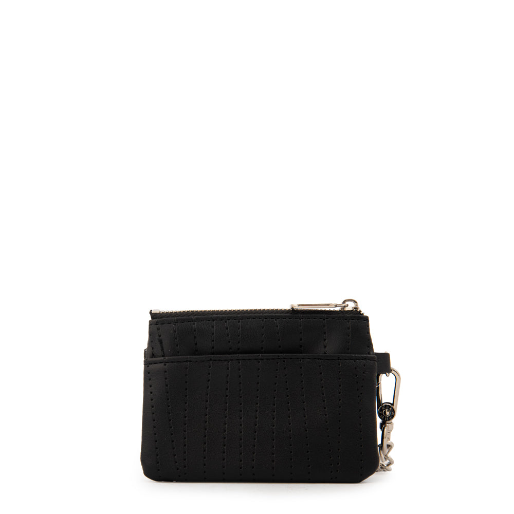 Monedero con bolsillo frontal pequeña guinea negro