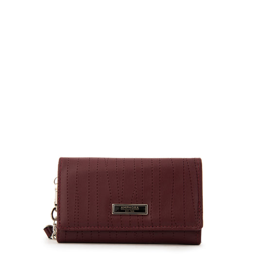 Billetera mediana guinea burdeo