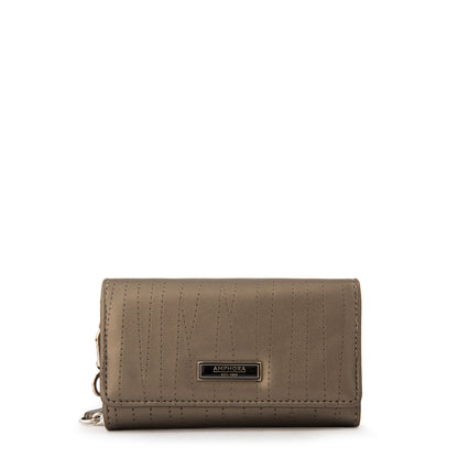 Billetera mediana guinea plateado oscuro